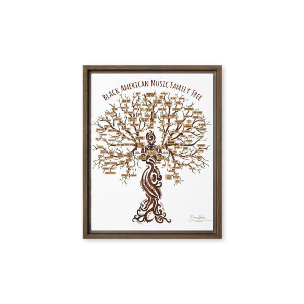 framed-canvas-in-brown-11x14-front-6a699d8c53a5d.jpg Black American Music Family Tree Framed canvas