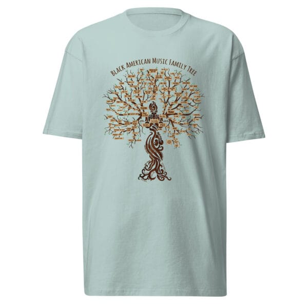 mens-premium-heavyweight-tee-agave-front-6a699ba0bd6f1.jpg Black American Music Family Tree Men’s premium heavyweight tee