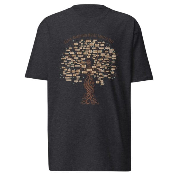 mens-premium-heavyweight-tee-charcoal-heather-front-6a699ba0b6b6d.jpg Black American Music Family Tree Men’s premium heavyweight tee