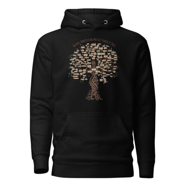 unisex-premium-pullover-hoodie-black-front-6a699b03ba59d.jpg Black American Music Family Tree Unisex Hoodie