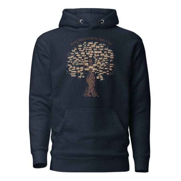 unisex-premium-pullover-hoodie-navy-blazer-front-6a699b03bc3e9.jpg Black American Music Family Tree Unisex Hoodie