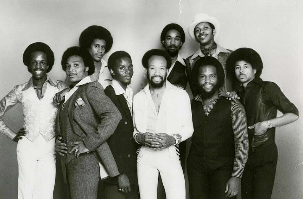 Earth, Wind & Fire in the 1970s, the era of their 1976 album Spirit