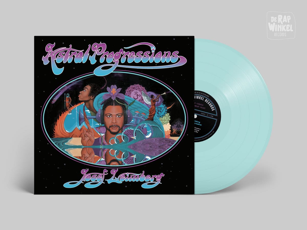 Josef Leimberg Astral Progressions album cover with clear blue vinyl